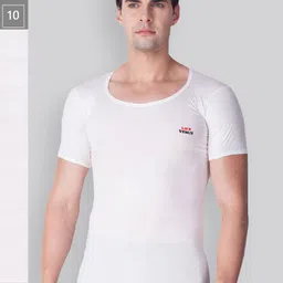 LUX VENUS Pack Of 10 Round Neck Pure Combed Cotton Undershirt Innerwear Vests-picture-10