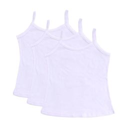 Bodycare Kids Girls Pack Of 3 Solid Cotton Basic Innerwear Vests-picture-22