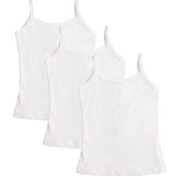 Bodycare Kids Girls Pack Of 3 White Solid Cotton Innerwear Vests-picture-24