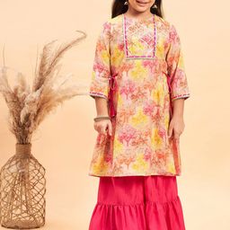 Stylo Bug Girls Floral Printed Regular Kurta With Sharara-picture-49