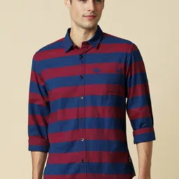 Allen Solly Men Horizontal Stripes Opaque Striped Casual Shirt-image-2