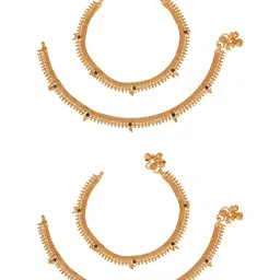AanyaCentric Set of 2 Gold-Plated Designer Anklet-picture-36