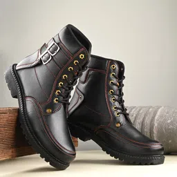 Big Fox Men High-Top Monk Straps Boots-image-1