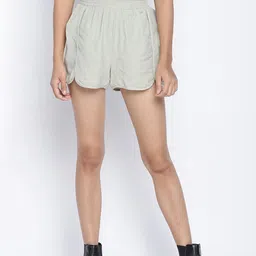 Oxolloxo Women Green Regular Shorts-picture-24