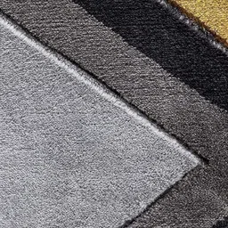Safiya Carpet Grey & Black Geometric Woollen Carpets image 4