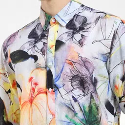 Jack & Jones Men Floral Printed Casual Cotton Shirt image 2