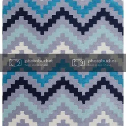 Safiya Carpet Blue & Black Geometric Hand-Tufted Woollen Carpets image 4