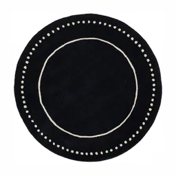 Safiya Carpet Black Geometric Hand-Tufted Woollen Carpets image 4