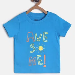 MINI KLUB Boys Pack Of 3 Conversational Printed Pure Cotton T-shirt image 4