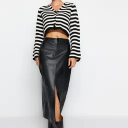 Trendyol A-line Front Slit Midi Skirt image 5