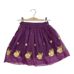 Peppermint Girls Embellished Floral Embroidered Flared Skirts image 3