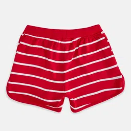 Pantaloons Junior Girls Red & White Striped Shorts image 2