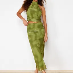 Trendyol Printed Pencil Maxi Length Skirt image 4