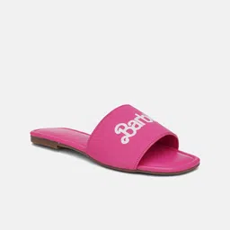 HASTEN Barbie Printed Open Toe Flats image 5