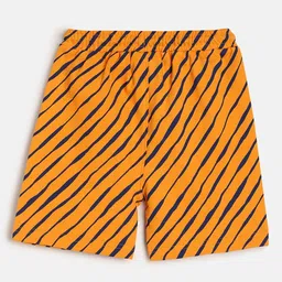 MINI KLUB Kids Boys Striped Mid Rise Pure Cotton Regular Shorts image 4