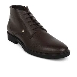 Carlton London Men Brown Solid Leather Boots image 5