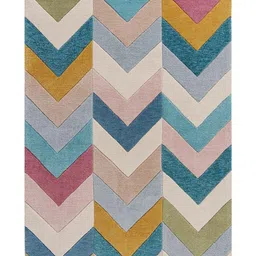 Safiya Carpet Beige & Yellow Geometric Woollen Carpet image 4