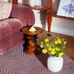 Safiya Carpet Pink Geometric Woollen Carpets image 3