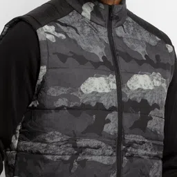 Status Quo Men Grey Camouflage Padded Jacket image 5