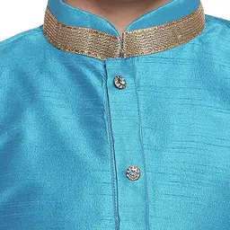 BAESD Infants Boys Mandarin Collar Kurta With Dhoti Pants image 4