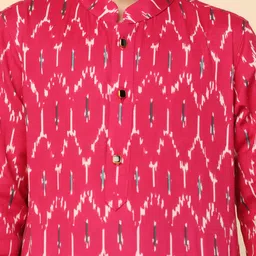 KISAH Boys Ethnic Motifs Printed Kurta With Dhoti Pants image 5