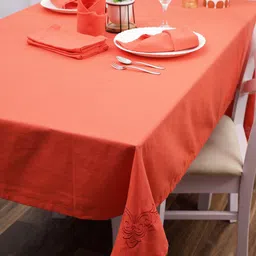 Soumya Set Of 7 Embroidery 6 Seater Pure Cotton Table Linen Set image 5