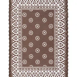 Saral Home 2-Pcs Brown & White Printed Cotton Anti Skid Table Placemats image 5