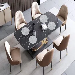 Dakshya Industries Silver Toned 4 Pieces Kitchen Table Placemats image 2