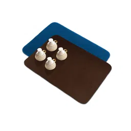 Kuber Industries Blue & Brown 2 Pieces Kitchen Self Dry Dish Microfiber Table Placemats image 4