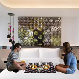 Stylista Black & Pink Floral Printed Rectangular Floor Mat image 2