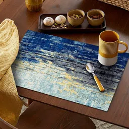 AEROHAVEN Set of 6 Blue Abstract Dining Table Placemats image 4