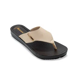 Inblu Women Textured Open Toe Flats with Western - Embellished image 2