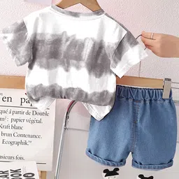 INCLUD Boys Printed T-shirt with Denim Shorts image 2