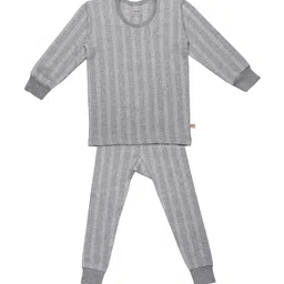 mack jonney VIMAL JONNEY Kids Pack of 2 Striped Cotton Thermal Sets image 4