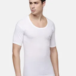 Dollar Pack of 3 Pure Cotton Innerwear Vests MLHVE-02-PO3-WHITE image 4