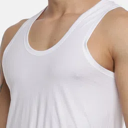 Ramraj Men Pack Of 4 Solid Cotton Innerwear Vests image 2
