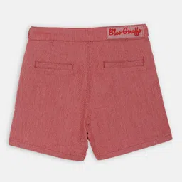 Blue Giraffe Girls Red Solid Regular Fit Regular Shorts image 3