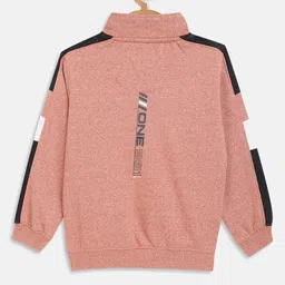 Octave Boys Orange & Black Colourblocked Sweatshirt image 2