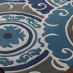 Safiya Carpet Beige Ethnic Motifs Printed Hand-Tufted Woollen Carpets image 4