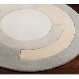 Safiya Carpet Beige & Grey Geometric Woollen Carpet image 4