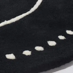 Safiya Carpet Black Geometric Hand-Tufted Woollen Carpets image 2