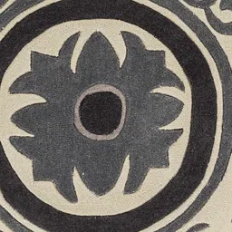 Safiya Carpet Grey Ethnic Motifs Printed Hand-Tufted Woollen Carpets image 3