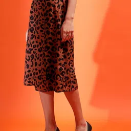 Stylecast X Kotty Printed A-Line Knee Length Skirt image 4