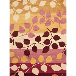 Safiya Carpet Gold-Toned & Beige Floral Hand Tufted Woollen Carpets image 4