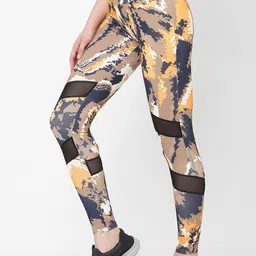 laasa  sports LAASA SPORTS Women Dry-Fit Printed Sports Tights image 2