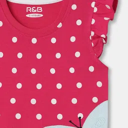 R&B Girls Pink Printed Top image 2