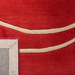 Safiya Carpet Pink Geometric Hand-Tufted Woollen Carpets image 4