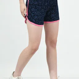 BAESD Women Pack of 4 Printed High-Rise Regular Fit Regular Cotton Shorts image 2