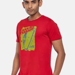 Urban Ranger by pantaloons Men Red Printed Slim Fit T-shirt image 2