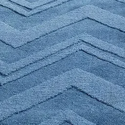 Safiya Carpet Blue Geometric Hand-Tufted Woollen Carpets image 2